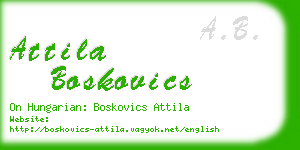 attila boskovics business card